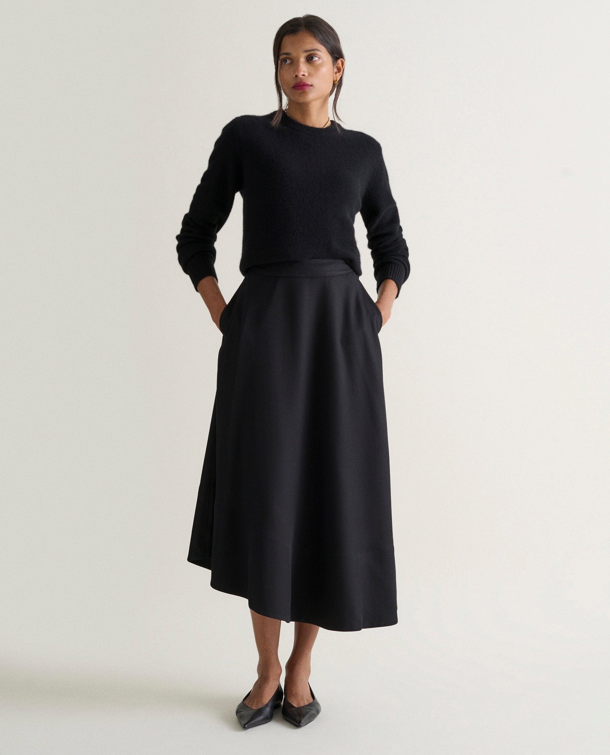 Women's NAIA™ Asymmetric Skirt - Black