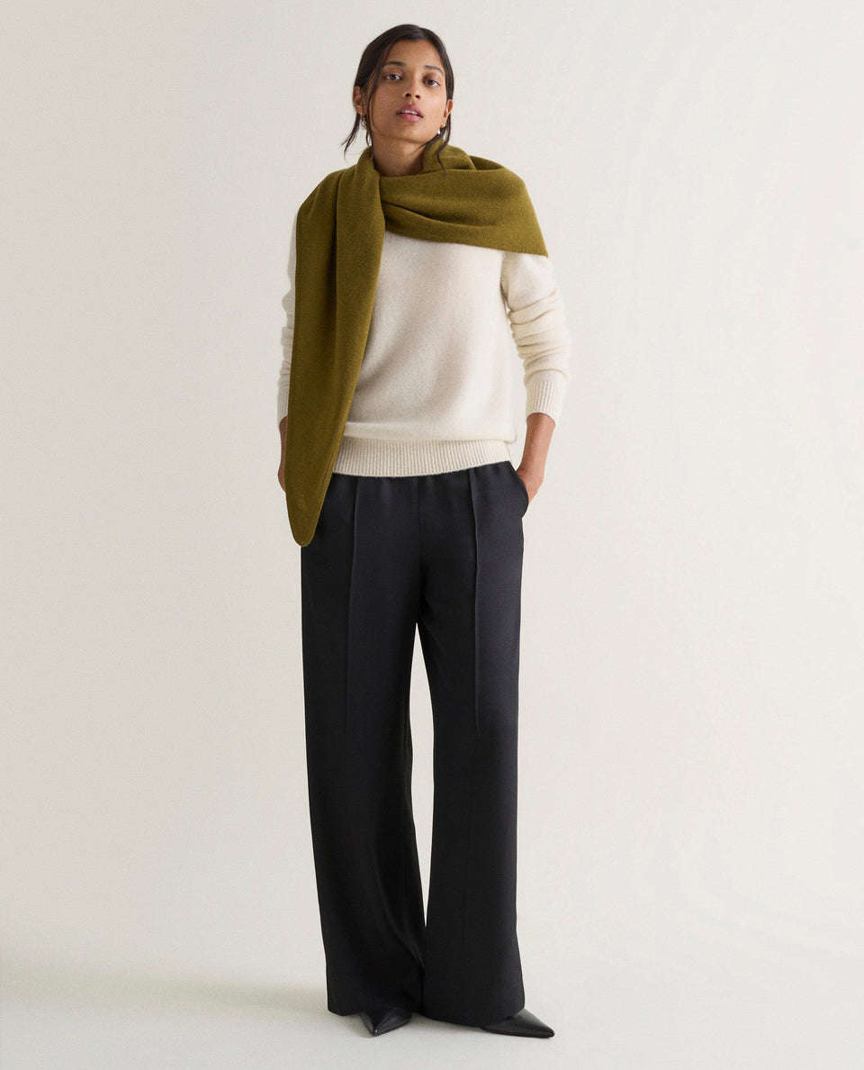 Women's Cashmere Merino Bandana - Olive