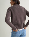 Chocolate - Women's Cashmere Merino V Neck Jumper