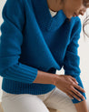 Viridian Blue - Women's Cashmere Merino V Neck Jumper