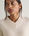 Buttermilk - Women's Cashmere Merino V Neck Jumper