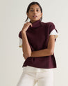 Oxblood - Women's Cashmere Merino Roll Neck Tabard