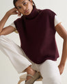 Oxblood - Women's Cashmere Merino Roll Neck Tabard