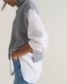 Medium Grey - Women's Cashmere Merino Roll Neck Tabard