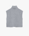 Medium Grey - Women's Cashmere Merino Roll Neck Tabard