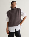 Chocolate - Women's Cashmere Merino Roll Neck Tabard