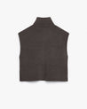 Chocolate - Women's Cashmere Merino Roll Neck Tabard