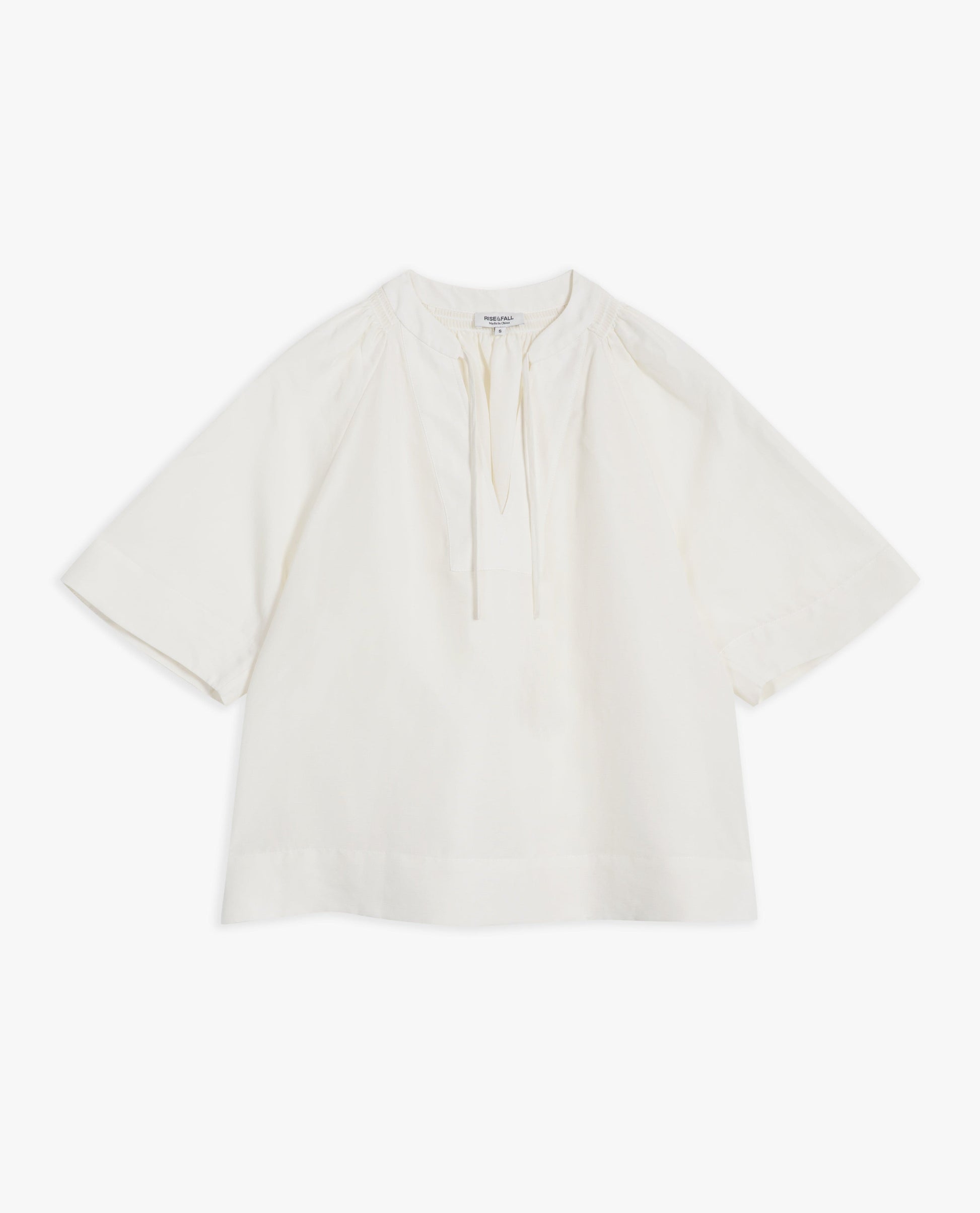 Women's Future-Linen Tie Neck Blouse - Buttermilk