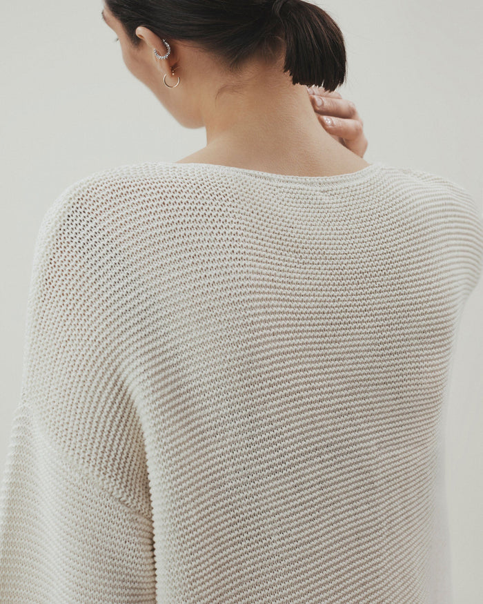 Women's Cotton Boat-Neck Sweater