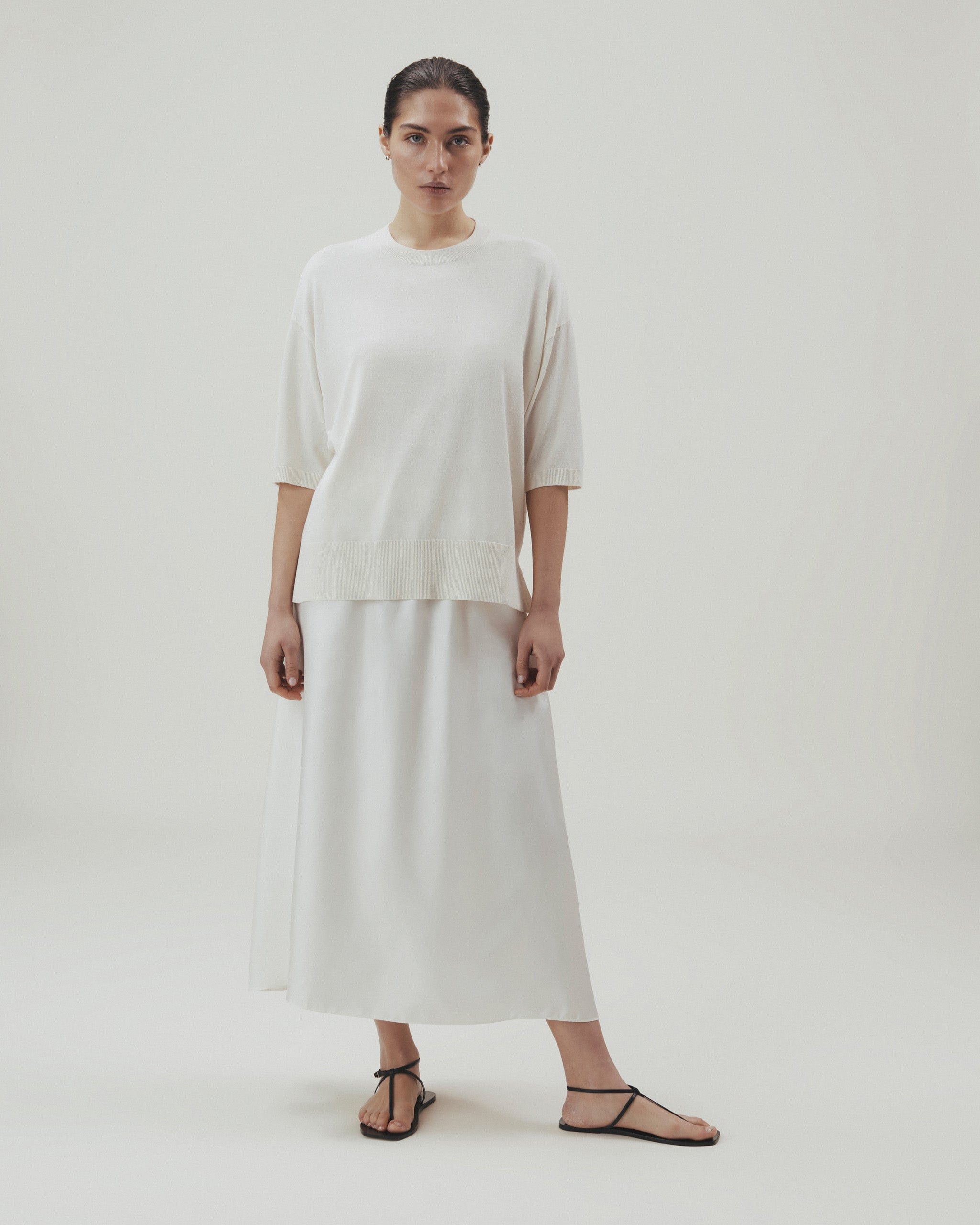 Women's Silk-Cotton T-shirt | Rise & Fall