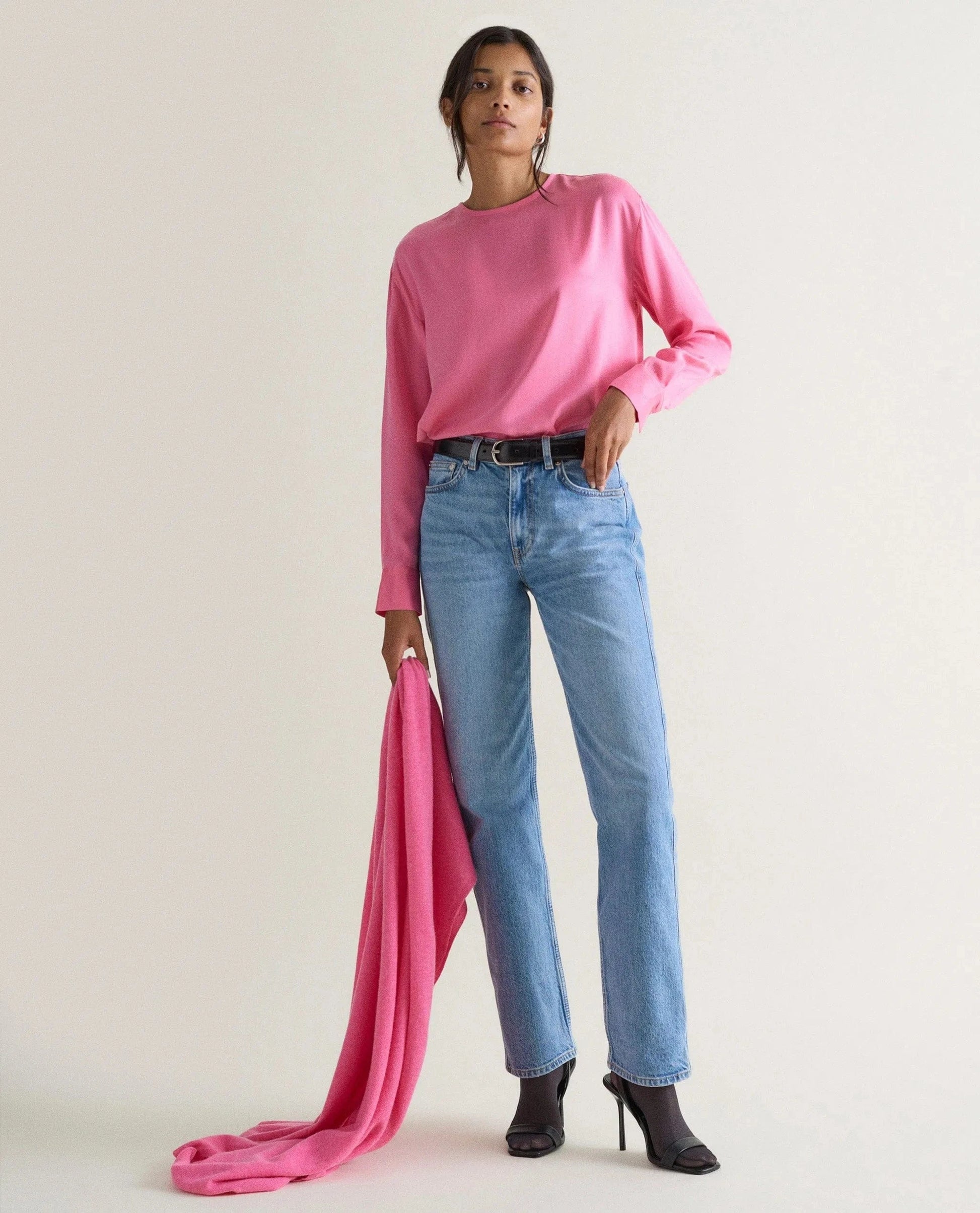 Oversized Finest Cashmere Wrap - Pink