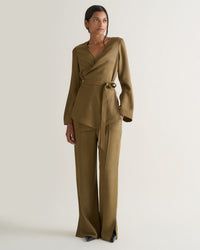 Women's NAIA™ Tailored Track Trouser - Golden Olive