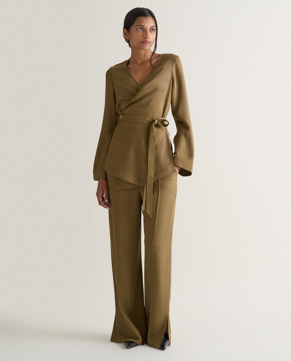 Women's NAIA™ Tailored Track Trouser - Golden Olive