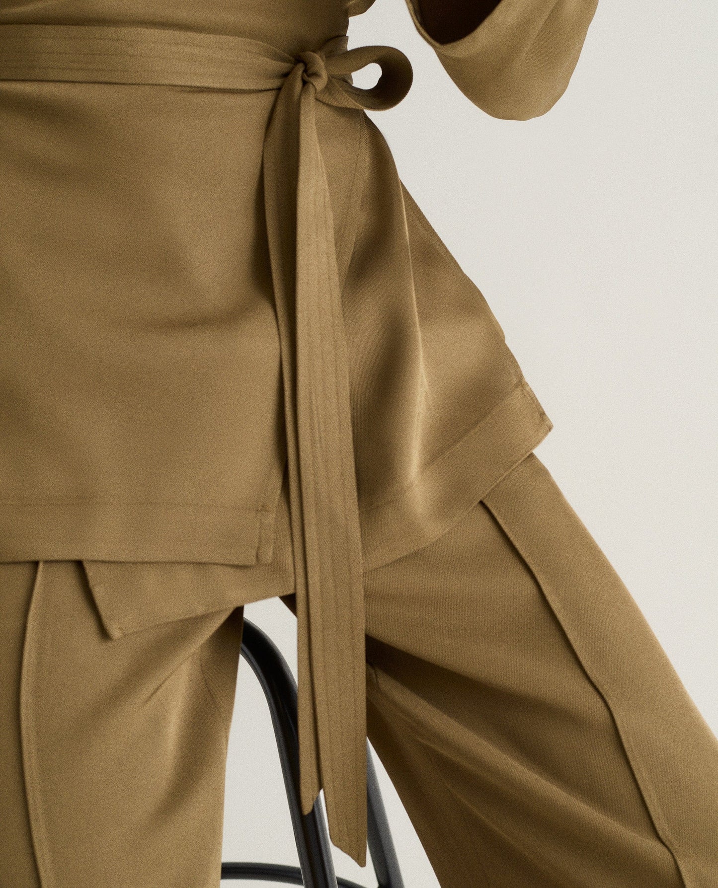 Women's NAIA™ Draped Wrap Top - Golden Olive