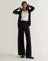 Black - Women's Finest Cashmere Wide-Leg Trousers