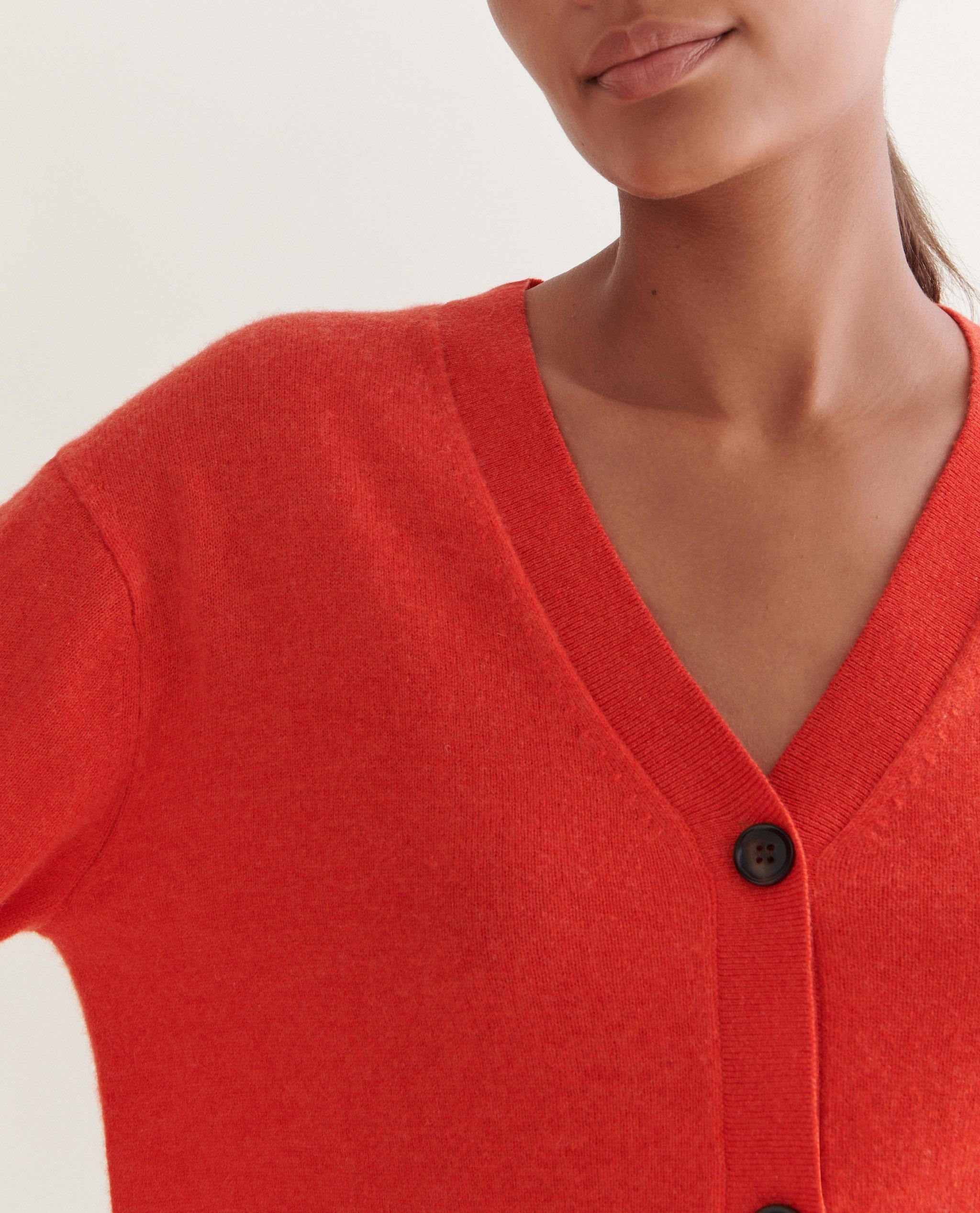 360 Cashmere newest V Neck Cardigan in Red