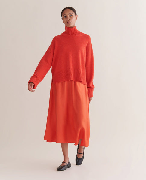 Erin Ribbed High Neck Jumper
