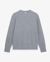 Medium Grey - Men's Cashmere Merino Fishermans Rib Crew Neck Jumper