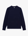 Navy - Men's Cashmere Merino Fishermans Rib Crew Neck Jumper