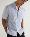 Stripe - Men's Organic Cotton Camp Collar Stripe Shirt