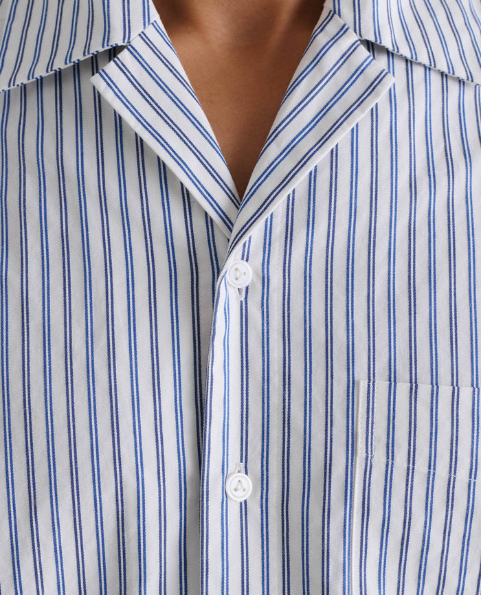 Stripe - Men's Organic Cotton Camp Collar Stripe Shirt