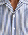 Stripe - Men's Organic Cotton Camp Collar Stripe Shirt