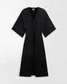 Black - Women's Easy-Silk Robe Dress