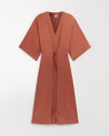 Rust - Women's Easy-Silk Robe Dress