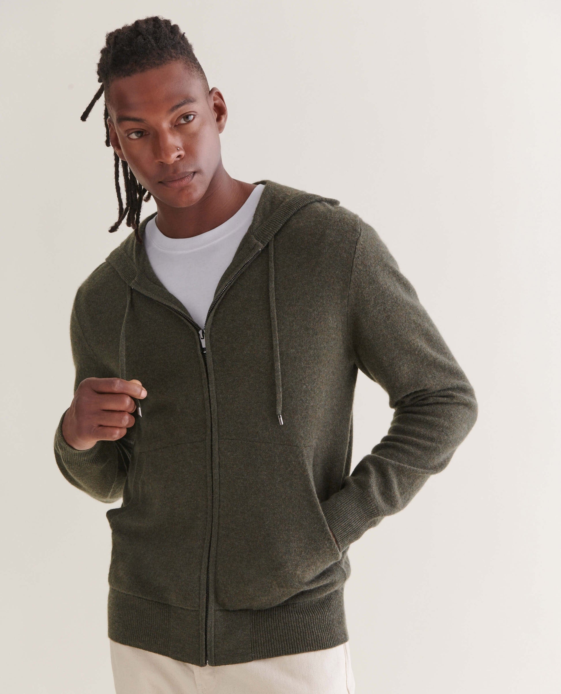 Men's Finest Cashmere Full Zip Hoodie