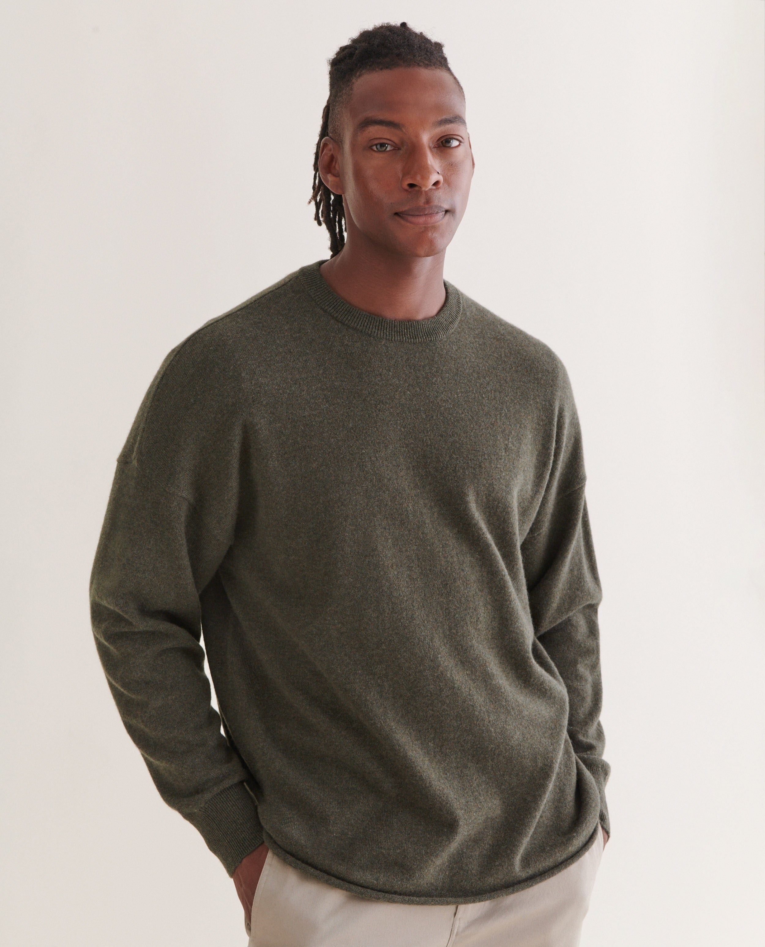 Forest green cashmere sweater best sale