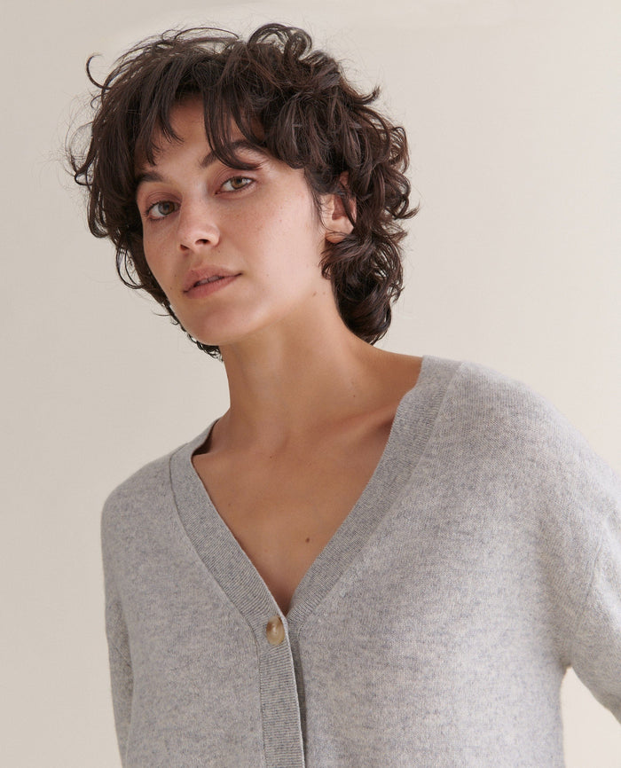 Women's Finest Cashmere Knitted V Neck Cardigan