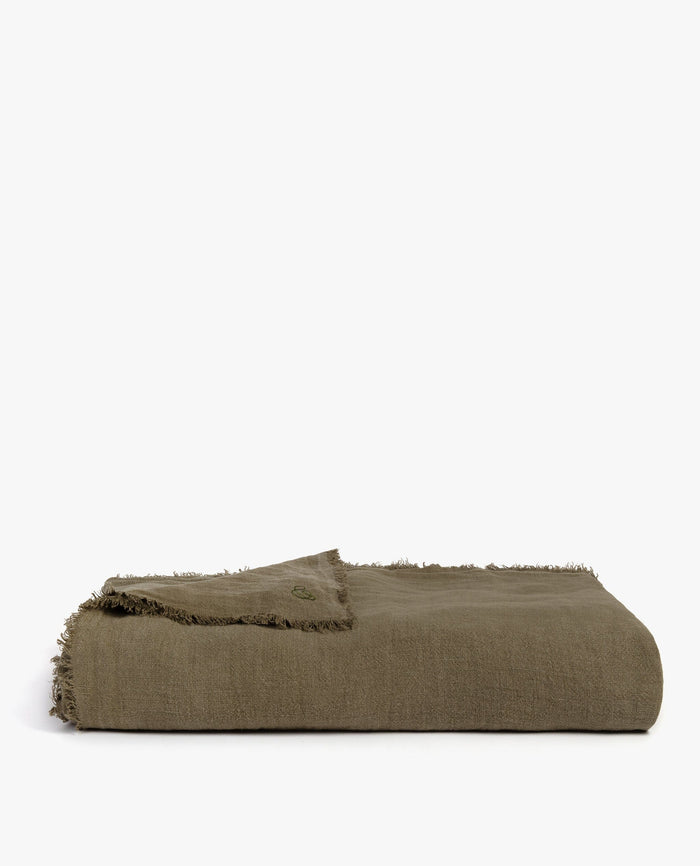 Linen Throw | Extra Large Throw | 100% Flax Linen | Rise & Fall