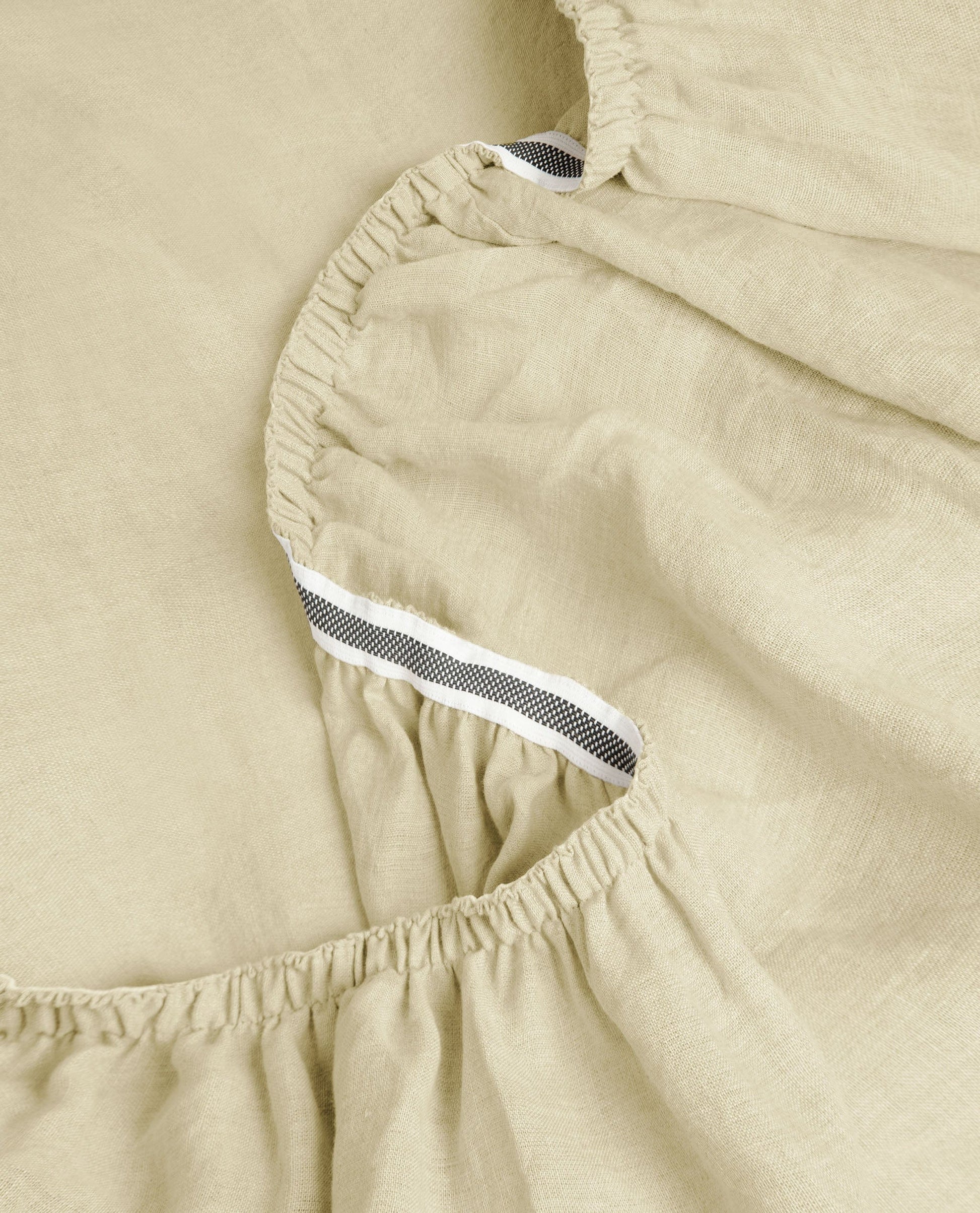 House of Grey European Flax™ Linen Fitted Sheet - Celery