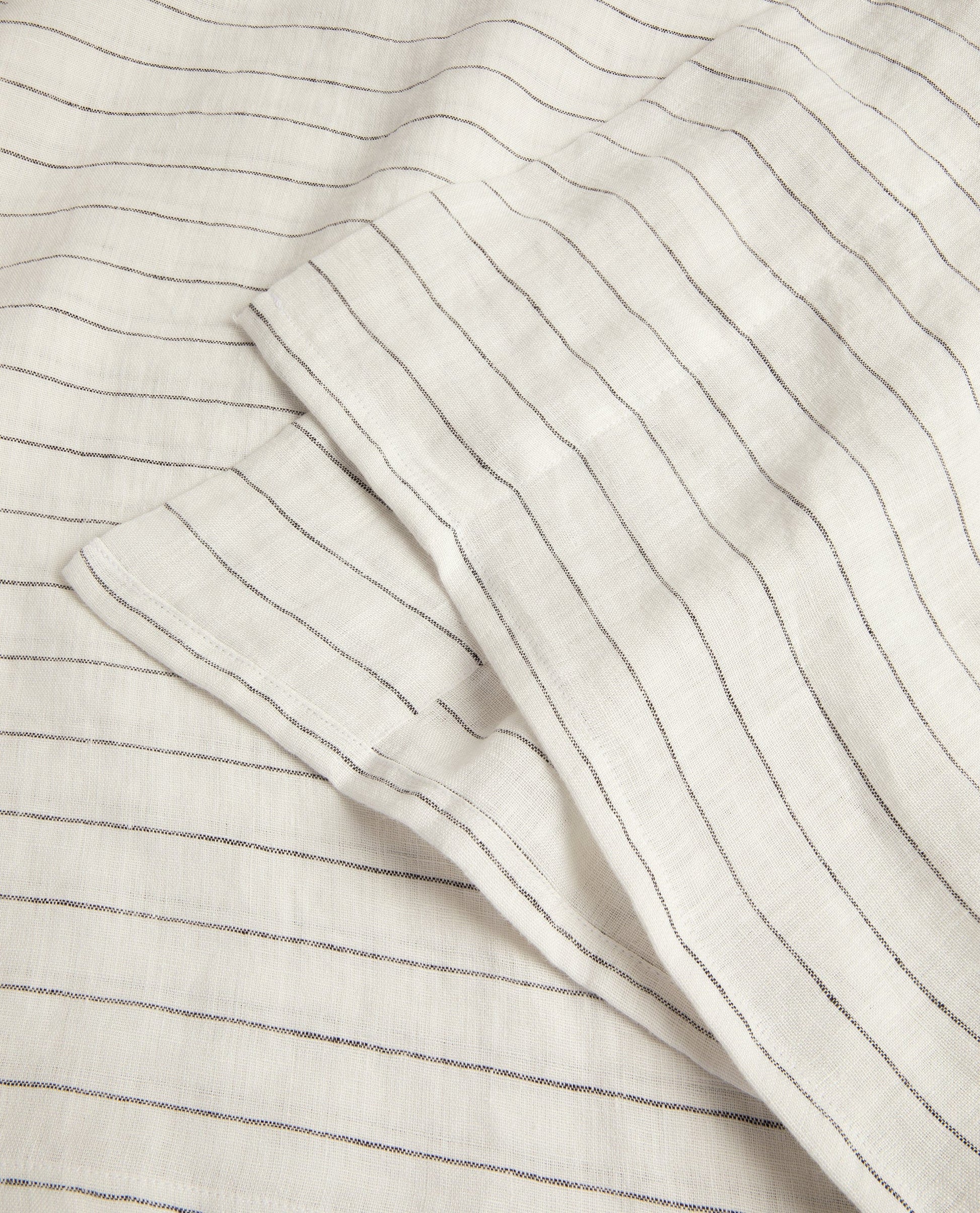 Relaxed & Refined Linen Flat Sheet - Stripe