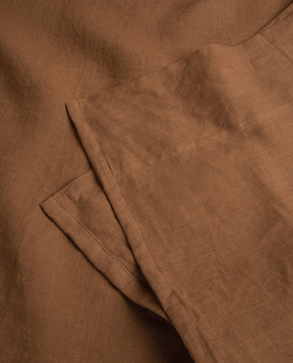 Relaxed & Refined Linen Flat Sheet - Ochre