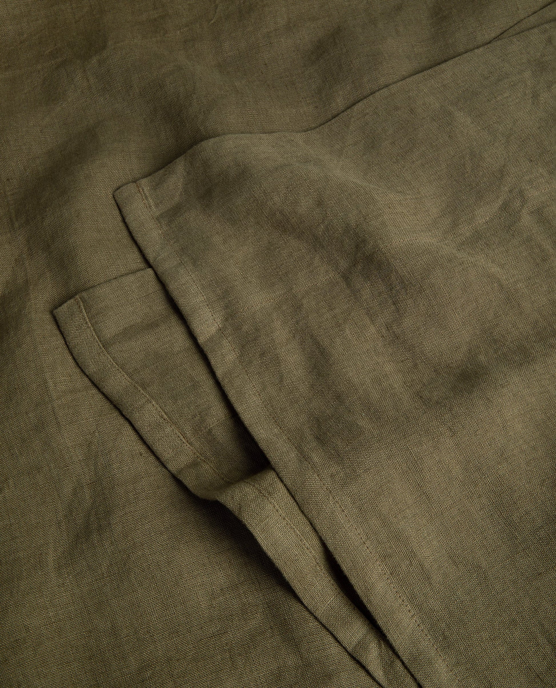 Relaxed & Refined Linen Flat Sheet - Olive