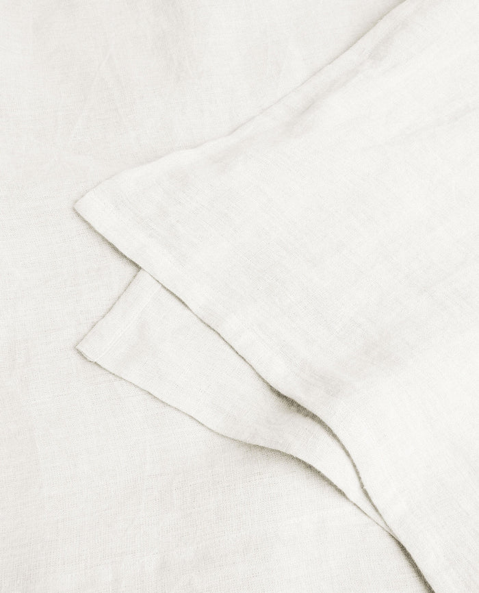 White - Relaxed & Refined Linen Flat Sheet