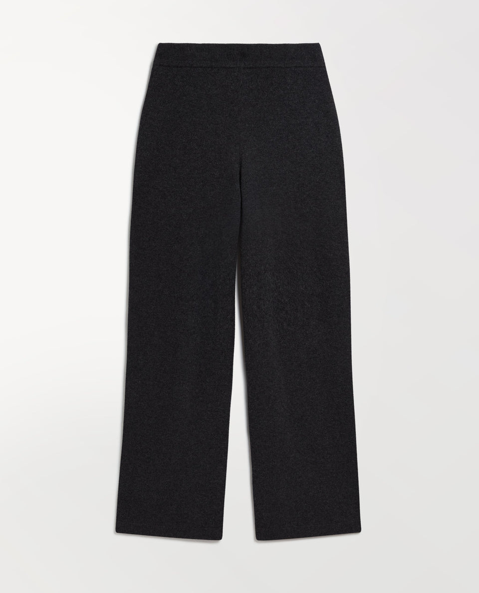 Women's Finest Cashmere Wide-Leg Trousers - Charcoal