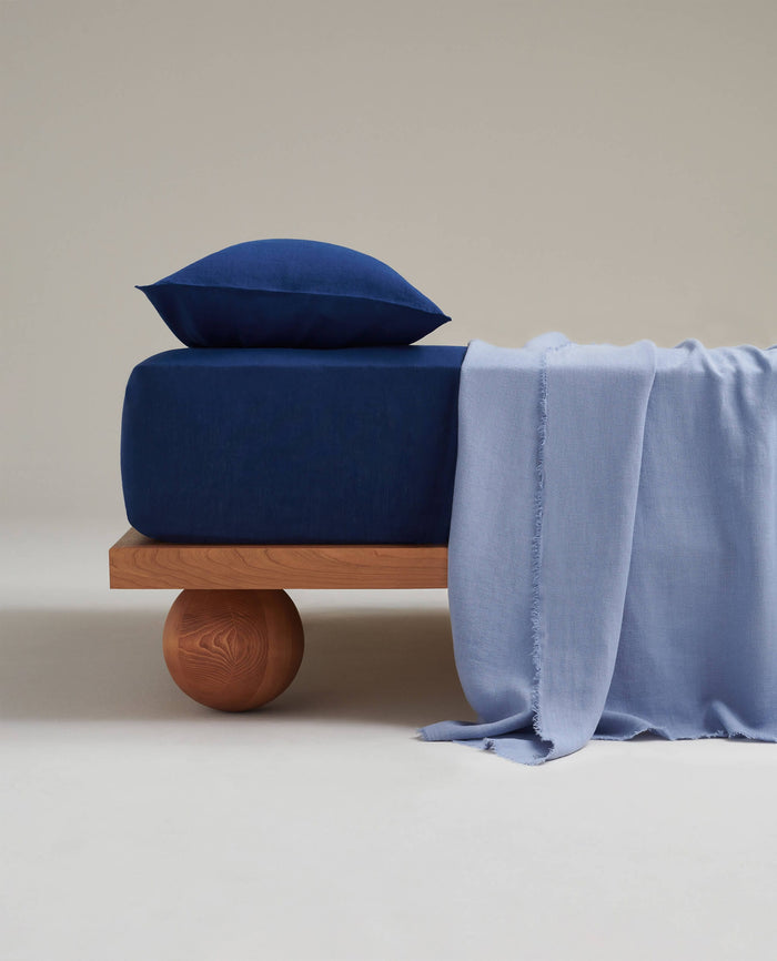 Linen Throw | Extra Large Throw | 100% Flax Linen | Rise & Fall