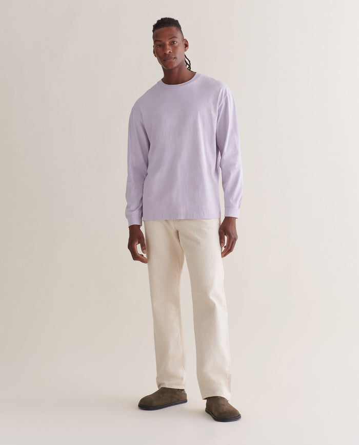 Men's Relaxed Long Sleeve Cotton T-Shirt