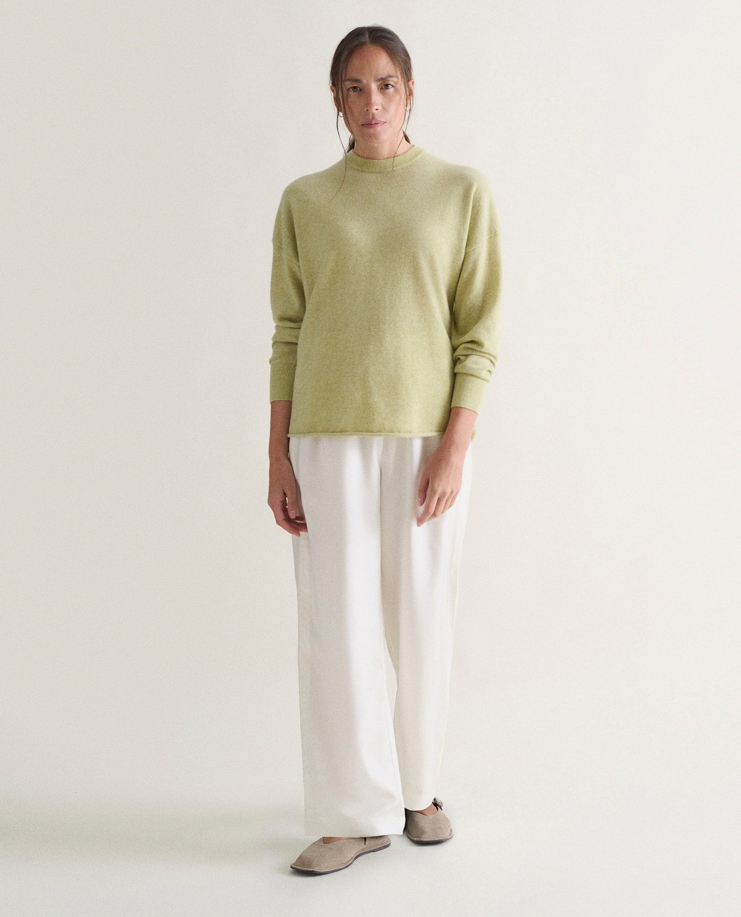 Women's Finest Cashmere Sweatshirt - Lichen