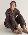 Chocolate - Women's Cashmere Merino Belted Cardigan