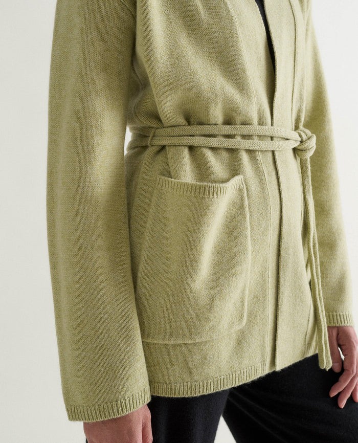 Lichen - Women's Cashmere Merino Belted Cardigan