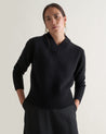 Black - Women's Cashmere Merino V Neck Jumper