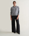 Medium Grey - Women's Cashmere Merino V Neck Jumper