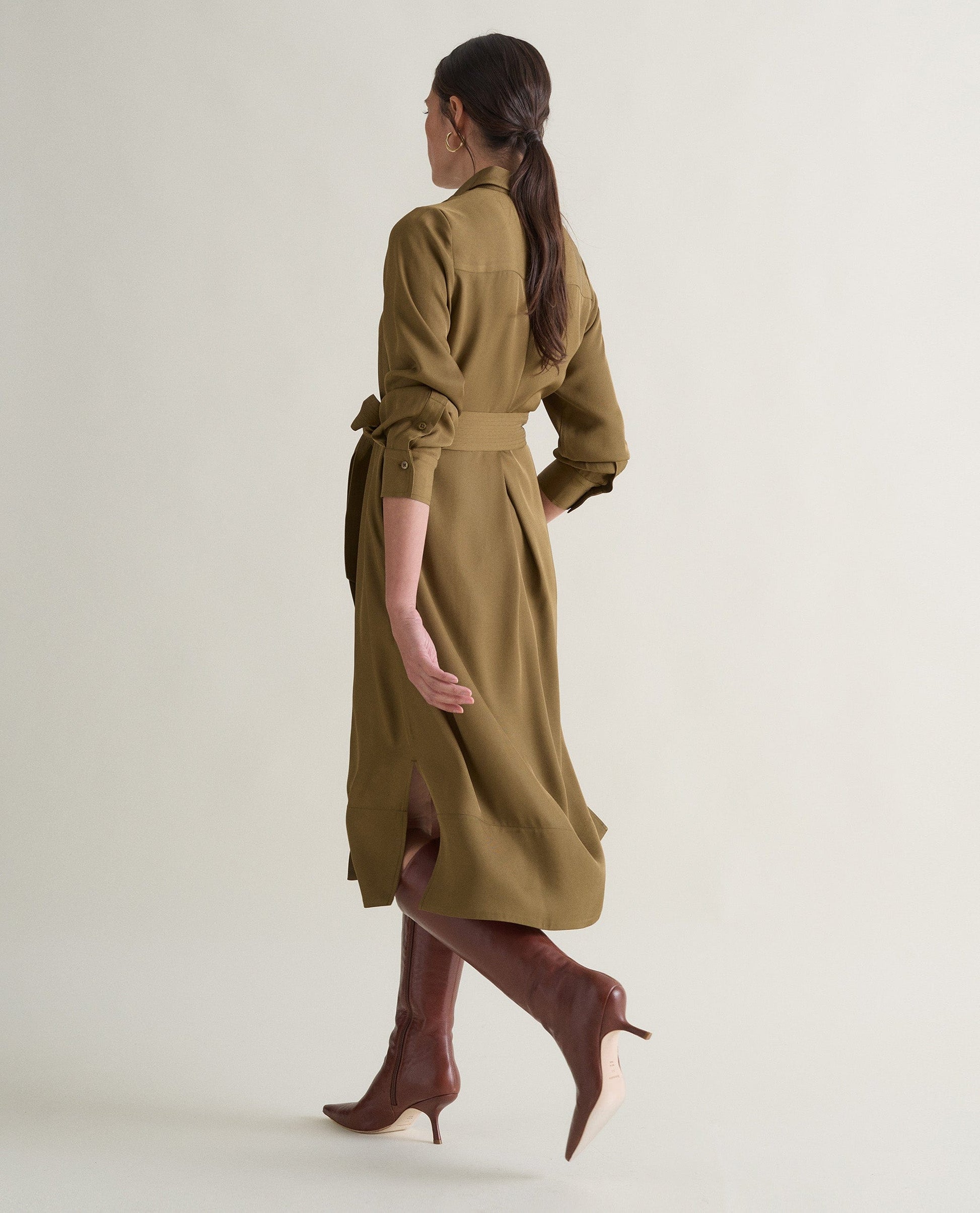 Women's NAIA™ Shirt Dress - Golden Olive