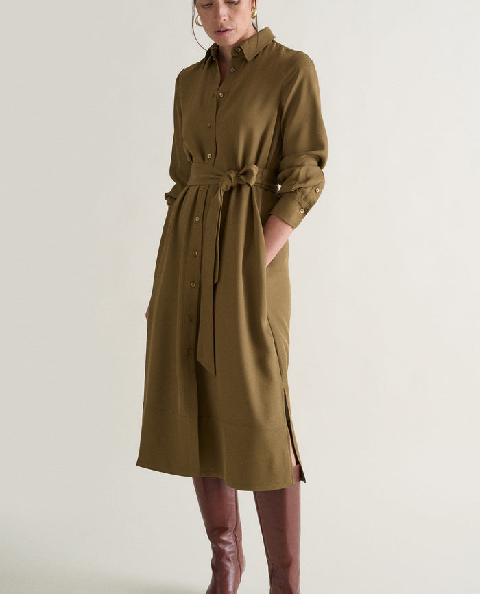 Golden Olive - Women's NAIA™ Shirt Dress