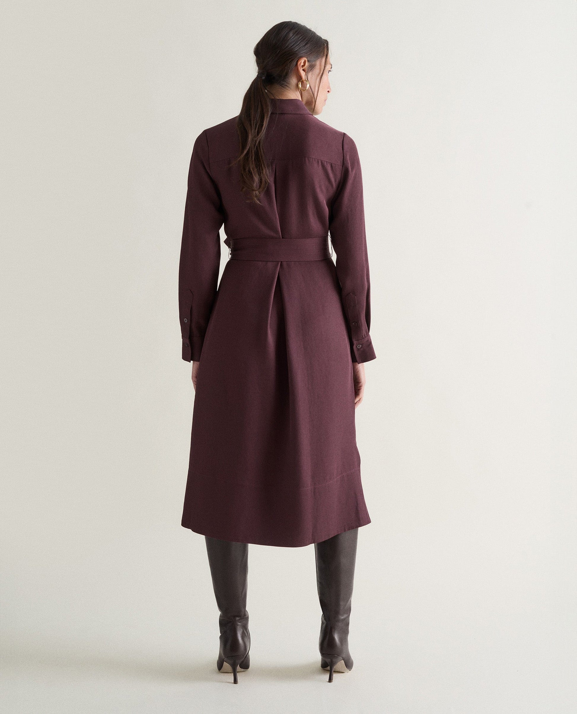 Women's NAIA™ Shirt Dress - Midnight Plum