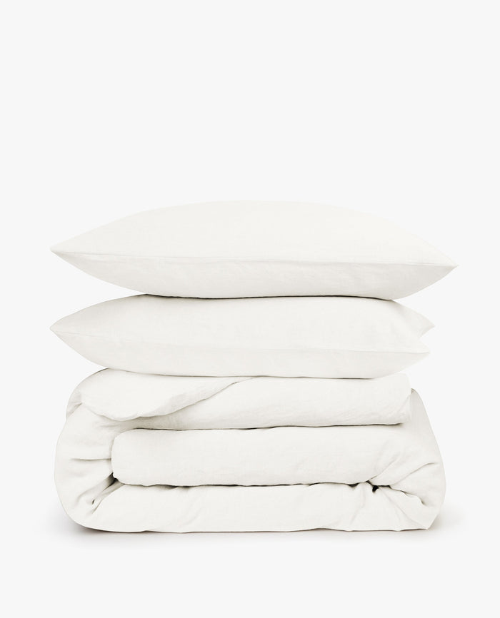 White - Relaxed & Refined Linen Duvet Set