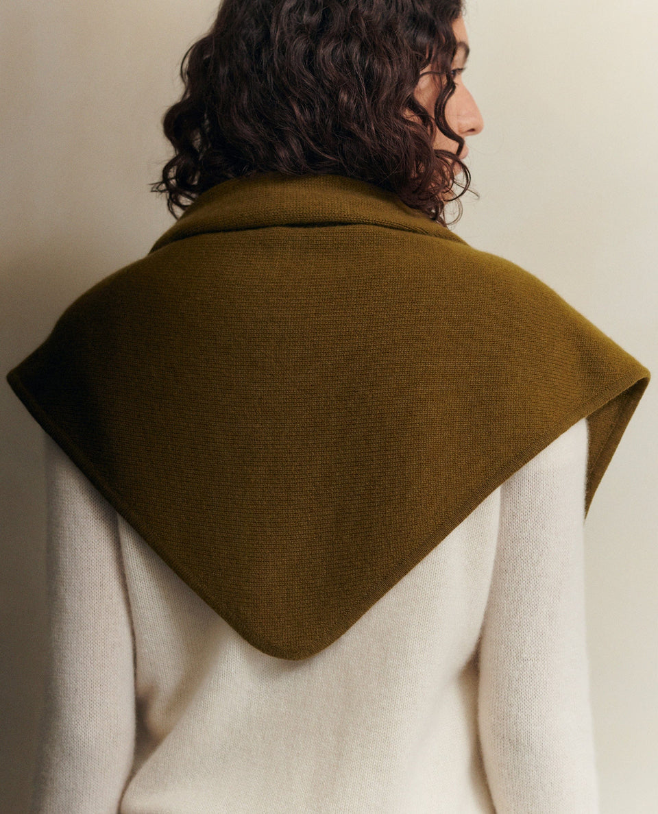 Women's Cashmere Merino Bandana - Olive